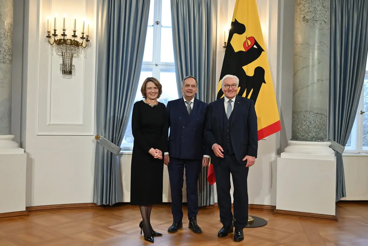 Knut Fleckenstein beim Neujahrsempfang des Bundespräsidenten